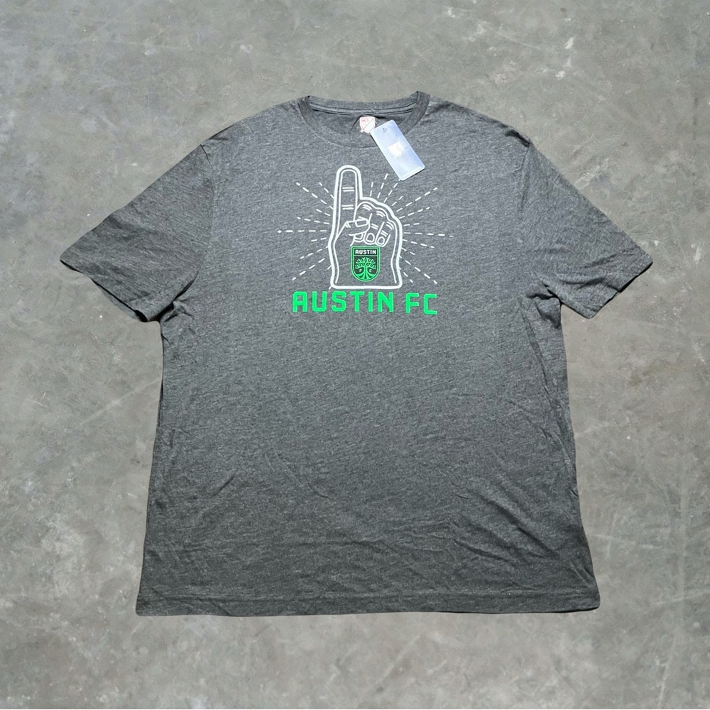 ☀️ Austin FC MLS Soccer Graphic Tee Mens Size XL Gray/Green NWT